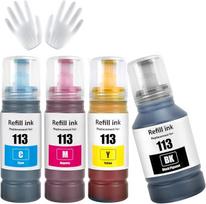 113 rašalo pakuotė, suderinama su "Epson EcoTank" ET-5150 ET-5160 ET-5170 ET-5800 ET-5850 ET-5880 ET-16150 ET-16600 ET-16650 ET-16680 Pro ET-5800 ET-5855 0 ET-5880 ET-15000 spausdintuvu (BK/C/M/Y)