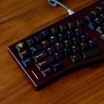 114 klavišų permatomi klavišų dangteliai "Cherry Profile Doubleshot" juodos spalvos klavišų dangtelių rinkinys, tinkamas 60 % 65 % 75 % mechaninei klaviatūrai "Cherry Mx Switch