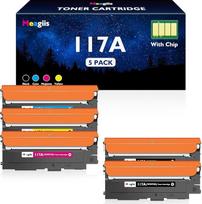 117A tonerio kasetės, suderinamos su HP 117A toneriu, skirtu HP spalvotojo lazerio MFP 178nwg 179fwg toneriui 150nw 179fnw 150a 178nw W2070A W2071A W2072A W2073A (2 juodi, 1 žydras, 1 geltonas, 1 purpurinis)