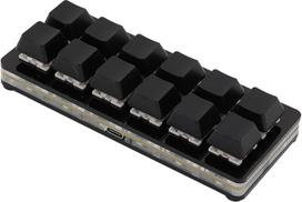 12 klavišų kopijavimo ir įklijavimo klaviatūra Žaidimų klaviatūra USB C tipo laidinė programuojama RGB daugiafunkcinė mechaninė raudono jungiklio žaidimų klaviatūra
