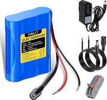 12,6 V 3000 mAh ličio jonų akumuliatorius su įkrovikliu ir 2 jungiamosiomis linijomis, skirtas saulės baterijoms, radijo imtuvams, fotoaparatams, vaizdo kameroms, elektroniniams vargonams, "pasidaryk pats" skaitymo lempoms, teleskopams, sonarams, signalin