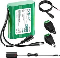 12.6V DC Akku 2800mAh Wiederaufladbarer Lithium für 12V, Akku für LED-Streifen, Camcorder, CCTV-Kamera, tragbare DVDs, MP3-Playern, Angellichtern, DIY