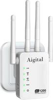 1200Mbps WLAN stiprintuvas, dviejų juostų 2.4G ir 5G WiFi signalo stiprintuvas, interneto kartotuvas su eternetu, 3dBi x4 antenos, suderinamas su visais įrenginiais, AP režimas, iki 2600 kv.pėdų