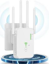 1200Mbps WLAN stiprintuvas, WLAN kartotuvas, dviejų juostų WiFi signalo stiprintuvas su 1 LAN prievadu, 1 WAN prievadu, WPS, 3dBi x4 antenomis, suderinamas su visais WiFi įrenginiais