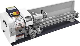 1200 W mini metalo tekinimo staklės 220 x 750 mm Mini stalas Metalinė pavara Greičio ekranas su šepetėliu Tekinimo staklės Kintamas greitis 0-3000 aps/min.