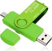 128GB OTG atminties kortelė "Memory Stick Dual USB Flash Drive", miniatiūrinis diskas su "Micro USB" prievadu, skirtas "Android" išmaniajam telefonui, planšetiniam kompiuteriui ir kompiuteriui (žalias)