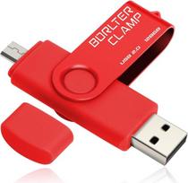 128GB OTG USB blykstės diskas Dvigubas USB blykstės diskas su "Micro USB" disko jungtimi, skirtas "Android" išmaniesiems telefonams, planšetiniams kompiuteriams ir kompiuteriams (raudonas)