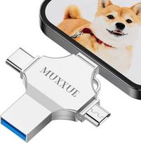 128GB 4 in 1 Phone Speicherstick MUXXUE USB Stick für Phone, pad, Android, PC, ohne eine App herunterzuladen