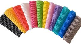 14 x 7 cm dideli tinkleliai vaisiams apsaugoti, 300 vnt., 12 spalvų, atsparūs spaudimui, skirti vynuogėms, braškėms ir vyno taurėms, oranžiniai / geltoni