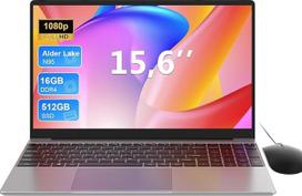 15,6 colių nešiojamasis kompiuteris, keturių branduolių N95 (iki 3,4 GHz), 16GB RAM, 512GB SSD, "Full HD" ekranas, apšviesta klaviatūra su skaitmenine klaviatūra, 2.4G/5G "WiFi", "Bluetooth 5.0", "Win 11" nešiojamasis kompiuteris darbui, studijoms ir na