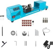 150 W Mini tekinimo staklės karoliukų mašina Miniatiūrinės Budos karoliukų tekinimo staklės "pasidaryk pats" medžio apdirbimo Budos karoliukų tekinimo staklės gręžimo sukamasis įrankis 12 V/24 V peiliams, antspaudams, papuošalams, stiklui, brangakmeniams