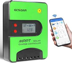 15A MPPT saulės įkrovos valdiklis 12V/24V automatinis maksimalus PV 75V įkrovos valdiklis Integruotas "WiFi" adapteris su LCD ekranu, skirtas gelinėms panardinamoms AGM ir ličio jonų baterijoms (WiFi) (TD2107)