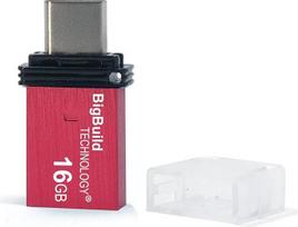 16GB raudonos spalvos dvigubas C tipo OTG USB atmintinė, suderinama su "Samsung Galaxy S20", "S20 Ultra", "S20+", "S21 5G", "S21+ 5G" mobiliaisiais telefonais