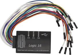 16 kanalų USB loginis analizatorius ABS medžiaga 100M maksimalus mėginių ėmimo dažnis Idealiai tinka elektriniams bandymams ir derinimui