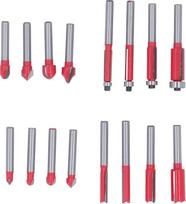 16vnt Kohlenstoffstahl Router -Bits -Set -Kit für DIY -Holzbearbeitung, Elektro -Router -Trimmstichgravier, umfasst gerade, runde Nase, Spülenverkleidungs -Schneidemaschine