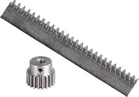 1Mod Plieninis stovas 10 x 10 x 500 mm + 1 vnt. 1M 17/15 dantų žvaigždutė 45 Metalinė (17 dantų, 4 mm)