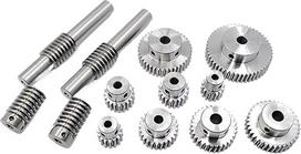 1ocs 1M Stahl-Turbinen-Schneckenwelle, 15/20/25/30/35/40/50 Zähne, 100 mm Wellenlänge(13mm-L100mm-Shaft,20 Teeth-8mm)