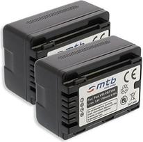 2 akumuliatoriai VW-VBT190 Suderinami su "Panasonic" HC-V130, V160, 270, 380, V727... Žr. sąrašą! [3,6 V - 1780 mAh - Li-Ion - su informacine mikroschema, palaikomas likučio indikatorius]