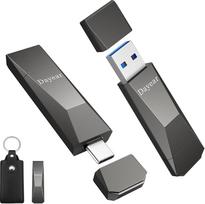 2 in 1 USB atmintinė, 512GB USB 3.2 atmintinė su iki 500MB/s perdavimo sparta, skirta "iPhone 15/15 Plus/15 Pro/15 Pro Max/USB-C iPad/Android/Laptop/Mac