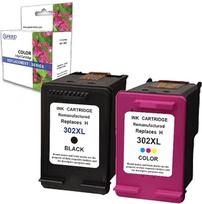2 kasečių rinkinys, suderinamas su HP 302 XL juodos spalvos + spalvotu spausdintuvu Deskjet 3830 3832 4650 1110