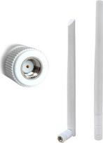 2 pakuotės 2.4GHz 5GHz 5dBi Gain RP-SMA Plug 90° nuimama sulankstoma maršrutizatoriaus antena visakryptė "WiFi" belaidžio interneto plačiajuosčio ryšio antena balta
