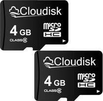 2 pakuotės 4GB talpos "MicroSD" 6 klasės atminties kortelės su SD adapteriu (2 pakuotės po 4GB)