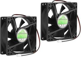 2 pakuotės 80mm x 80mm x 25mm 8025 12V DC 0.20A rutulinių guolių bešepetėlinis aušinimo ventiliatorius 2pin AV-F8025MB CE