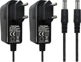 2 pakuotės kintamosios srovės į nuolatinės srovės 12 V 0,5 A maitinimo adapterio kištukas 5,5 mm x 2,1 mm, skirtas CCTV kamerai