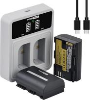 2 pakuotės LP-E6P LP-E6 akumuliatoriaus su 20 W greituoju dvigubu USB-C įkrovikliu, skirtu "Canon EOS R5 Mark II", R5, R6, R7, R, EOS 5DS R, 5D Mark II Mark III, 6D, 7D, 60D, 80D, 90D
