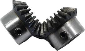 2 Stück 20 Zähne Kegelspiralritzel 1 Modul 5-8 mm Innenloch 45 Stahlzahnrad for mechanische Übertragung(1M 20T 7mm Hole)