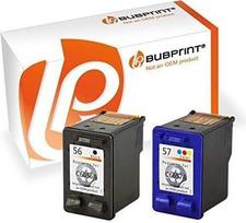 2 suderinamos spausdintuvų rašalo kasetės, skirtos HP 56 + 57 HP DeskJet 450 5145 5150 5151 5550 5552 5650 5652 5655 5850 9650 9670 9680 Officejet 4105 4105 4212 4215 4219 4252 4255 4259 5500 5505 5508 5510 5515 6110