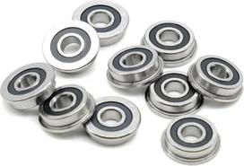 2 vienetai F695-2RS guolio 5 x 13 x 4 mm ABEC-7 flanšinio miniatiūrinio F695 RS rutuliuko F695RS