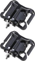 2 vnt. metalinis diržo fotoaparato spaustukas 110x85 mm apkrovos talpa 10 kg greitas DSLR fotoaparato įkrovimas, juodas