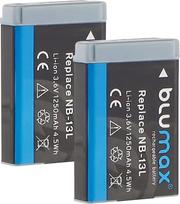 2 x "Blumax" baterija, suderinama su "Canon NB-13L", 1250 mAh, skirta "PowerShot G1 X Mark III" - G5 X G9 X Mark II - G7 X Mark III - SX730 HS - SX740 HS