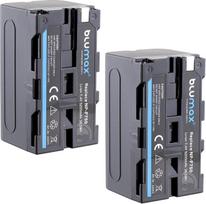 2 x "Blumax" baterija, suderinama su "Sony NP-F750 / NP-F550 / NP-F970 / NP-F960 / NP-F570 | 5200 mAh - (Blackmagic NP-F570) - taip pat tinka įvairioms blykstėms su vaizdo lempomis, 2 x 65095