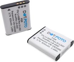 2 x Olympus LI-50B, LI-50BA, LI-50BB PREMIUM įkraunama skaitmeninio fotoaparato baterija iš Dot.Foto - 3,7 V / 925 mAh - 2 metų garantija [žr. aprašymą dėl suderinamumo]