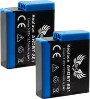 2 x SK akumuliatorius "GoPro" | 1250 mAh | Hero 8 Hero 7 Hero 6 Hero 5 Black 2018 // AHDBT-801 AHDBT-501 AABAT-001 // Hero8 Hero7 Hero6 Hero5 Hero2018