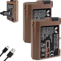2 x SK baterija, suderinama su Nikon EN-EL15c < 2400 mAh > EN-EL15b EN-EL15a EN-EL15 < su C tipo USB įkrovimo lizdu/NTC jutikliu ir V1 korpusu >, skirta Z8 Z7 II Z6