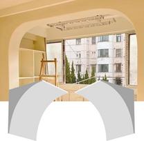 2-teiliges Set zum Selbermachen, lackierbarer Schaumstoffbogen, Ecke und halbe Decke, einfache Installation für Küche, Schlafzimmer, Balkon, Wohnzimmer, Dekor