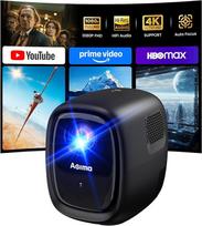 2026 Mini projektorius 4K suderinamas su programomis, mažiau triukšmo keliantis 1080p projektorius, dvigubas garsiakalbis, "WiFi 6" ir "Bluetooth 5.2", automatinis fokusavimas, namų kino projektorius nešiojamajam kompiuteriui / "iPhone" / "Android" / "iPa