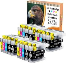 20x spausdintuvo kasetės, suderinamos su Brother LC-221 LC-223, skirtos DCP-J4120 DCP-J562 MFC-J4420 MFC-J4620 MFC-J4620 MFC-J4625 MFC-J480 MFC-J5320 MFC-J5620 MFC-J5625 MFC-J5720 MFC-J680 MFC-J88 0 dw