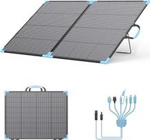 220 W dviaukštė sulankstoma saulės baterija, 23,5 % efektyvumas, 20 V monokristalinė saulės baterija, IP68 vandeniui atspari su MC4 išvesties kabeliu ir sustiprintomis atramomis elektrinei, stovyklavietei, nameliams ant ratų, sodui