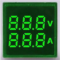 22mm kintamosios srovės 24-500V 0-100A LED skaitmeninis voltmetras Ampermetras AC Spannung Strom Dvigubas skaitmeninis ekranas Meter Volt Amp Tester Detektor (GREEN)