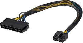 24 kontaktų į 10 kontaktų ATX PSU maitinimo šaltinio adapterio pintas kabelis, skirtas IBM Lenovo kompiuterių pagrindinėms plokštėms ir serveriams 12 colių (30 cm)
