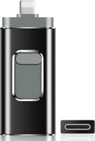 256GB "Photo Stick 4-in-1" USB atmintinė, nereikia jokios programos, išorinė atmintis nuotraukų atsarginei kopijai ir atminties išplėtimui, "Flash" atmintinė su "Plug and Play" atsargine nuotraukų ir vaizdo įrašų kopija, greitas perkėlimas