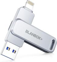 256GB USB atmintinė iPhone, MFi sertifikuota USB atmintinė su C tipo adapteriu, išorinė saugykla iPhone/iPad/Android/PC