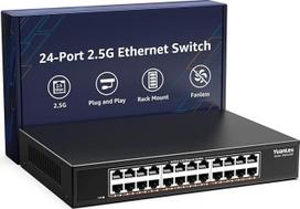 26 prievadų 2.5G nevaldomas eterneto komutatorius, 24 x 2.5Gb Base-T prievadai, suderinamas su 100/1000/2500Mbps, metalinis korpusas, montuojamas ant darbastalio arba stovo, juanLey 2.5Gbe tinklo komutatorius, skirtas belaidžiam prieigos taškui, kompiuter