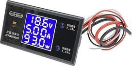 3 in 1 Spannung Strom Power Meter LCD Drei-digit Digital Display Spannung Tester DC 0-50V 0-100V 0-500V 5A 10A Power Messung (DC0-50V 5A)