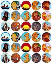 30 Geltonas liūtas karalius Cupcake Toppers Šalis Krikštynos Gimtadienis Vestuvės