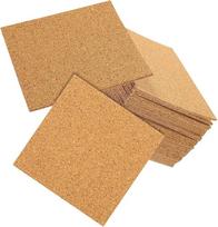 30 Selbstklebende Korkuntersetzer 10cm Quadratisch Korkpads zum Abziehen und Aufkleben Beschreibbare Korkplatten für Selbstgemacht Heimdekor und Pinnwand